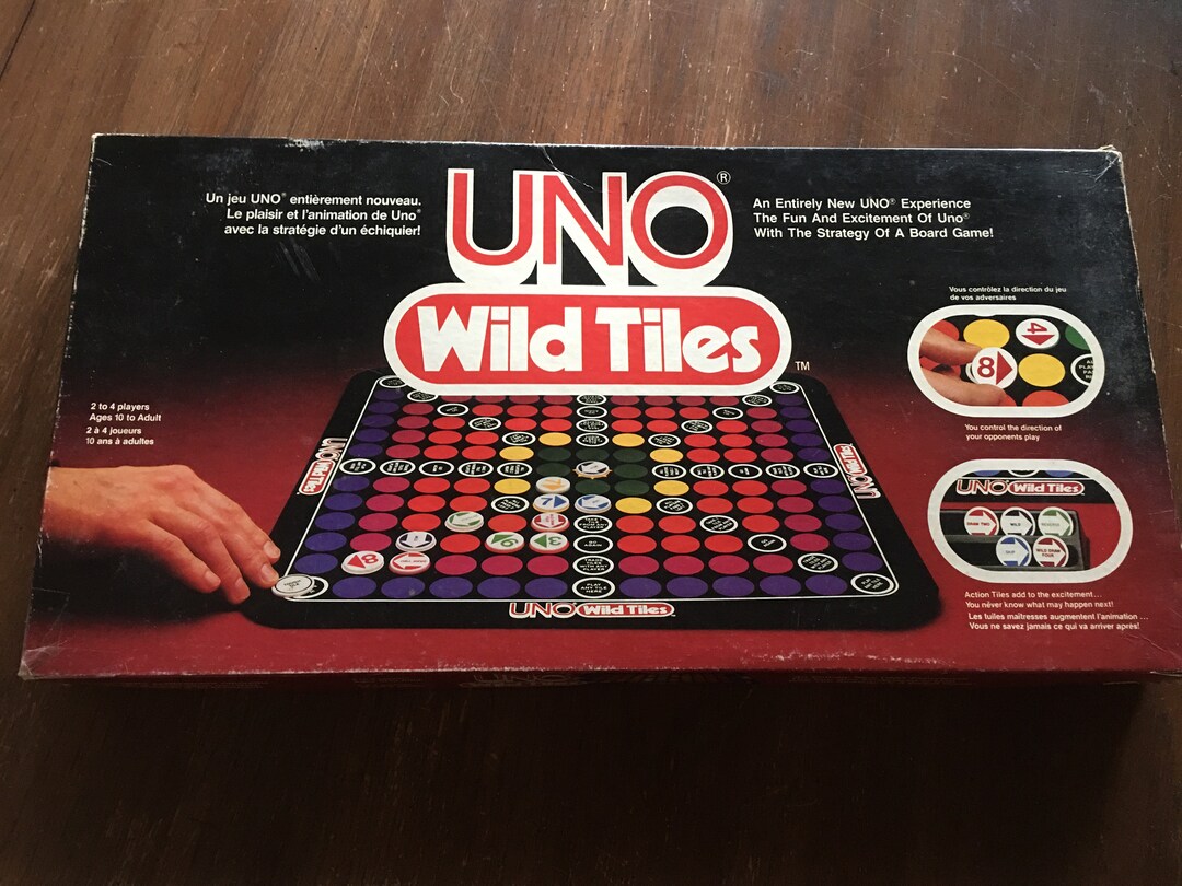 Vintage UNO Wild Tiles Board Game 1982 Etsy