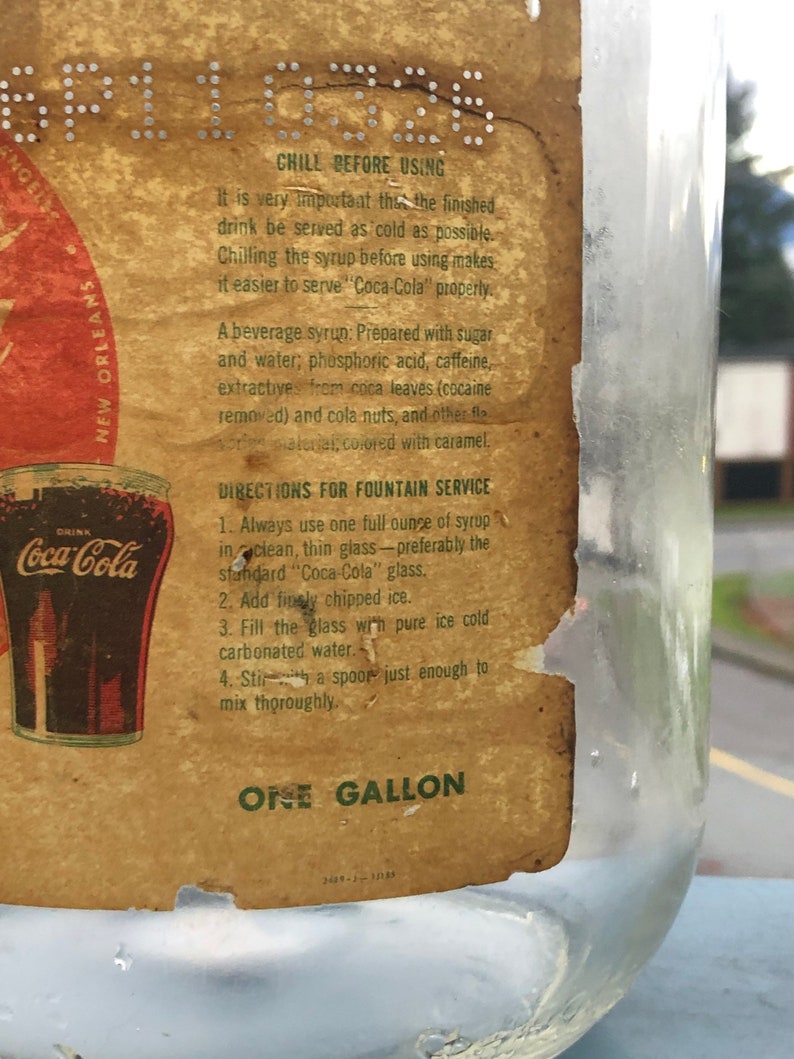 Vintage Coca Cola 1 Gallon Jug With Lid Etsy