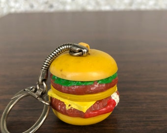 Vintage burger keychain