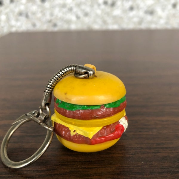 porte-clés burger vintage