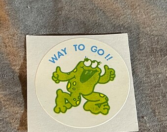 Vintage Frosch (mint) kratz n schnüffel Aufkleber