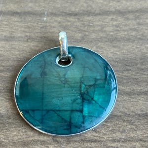 vintage blue green pendant