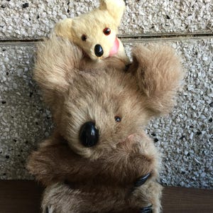 Vintage Koala Plush with Baby