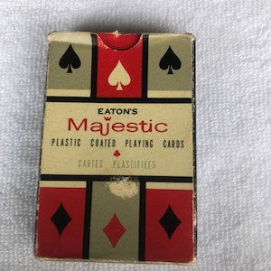 Cartas de baralho majestosas da loja de departamentos Vintage Eatons