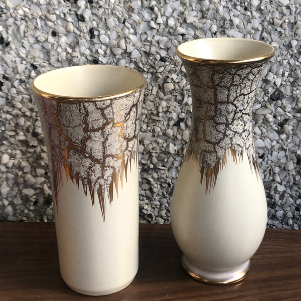 pair of vintage German vases