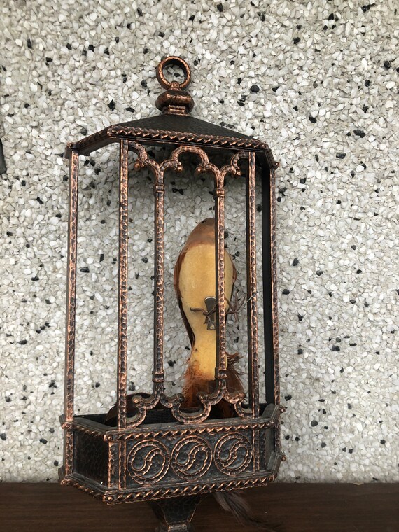 Vintage Coppercraft Bird Cage Wall Art Etsy