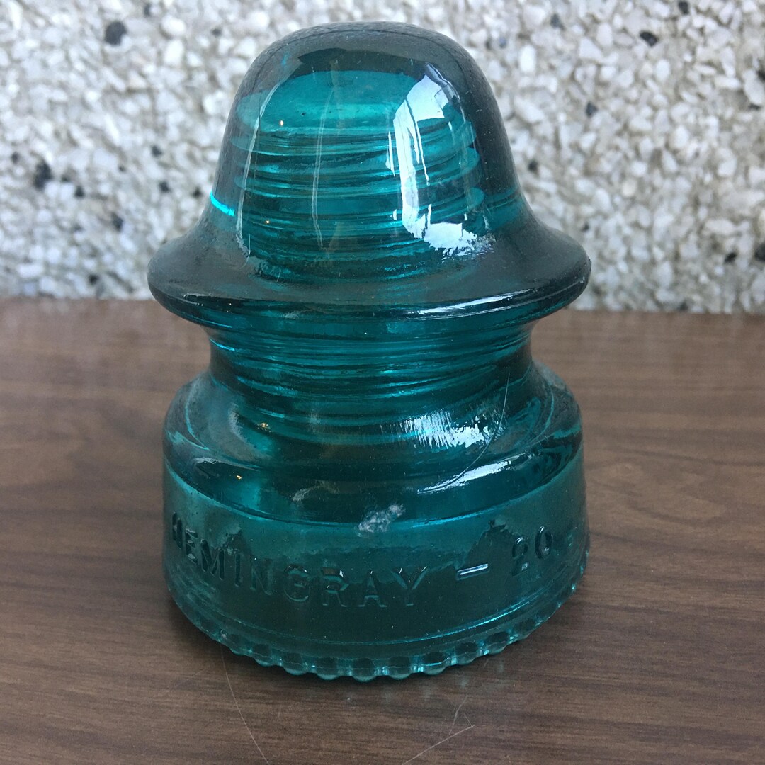 Hemingray #20 Glass Insulator - 1950'5 - Aqua - Made in USA - Etsy