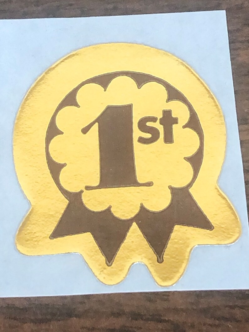 Almost First Place Sticker Vintage 1st Place Gold Sticker - Etsy