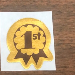 Vintage 1st place gold sticker