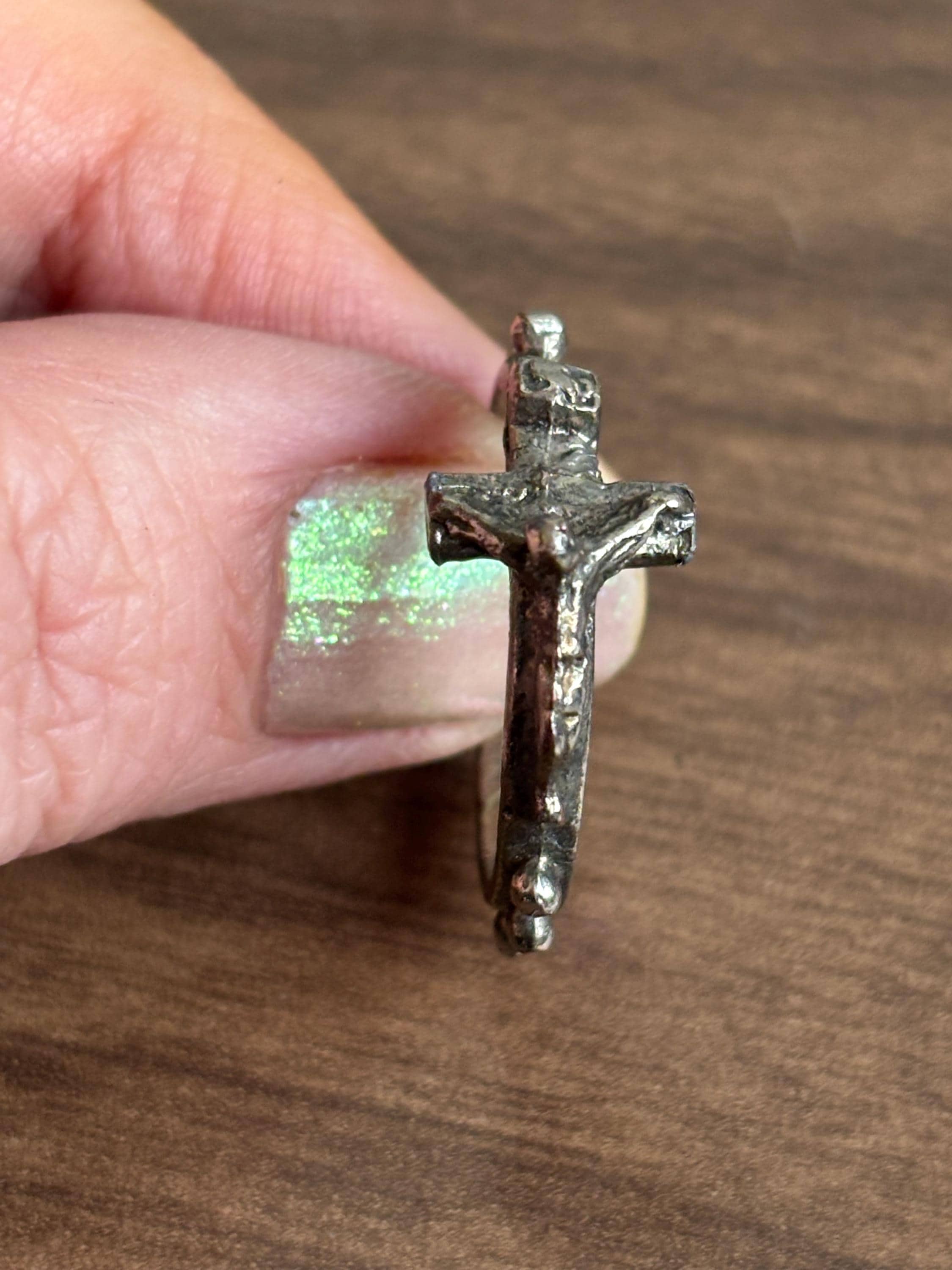 Vintage Jesus Christ on cross ring - Etsy 日本