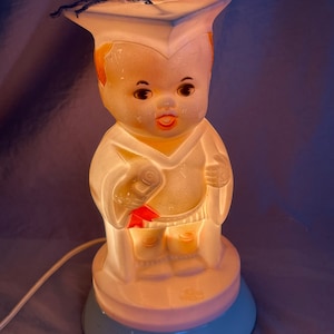 Vintage blaasvorm afgestudeerd kindernachtlampje
