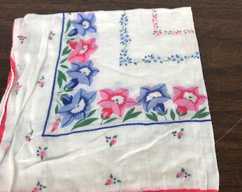 Vintage floral handkerchief