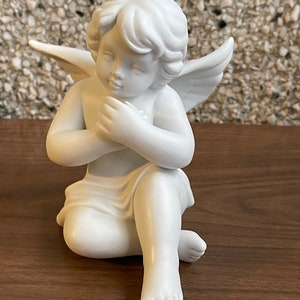 Angelo In Porcellana Rosenthal - 10.5 Cm - Bianco Opaco - Decorazione Elegante Per Casa - Foto 3