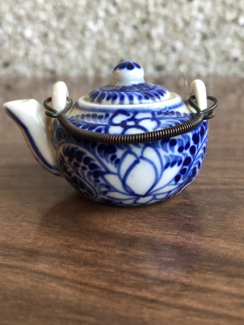 Mini Delft Teapot Etsy