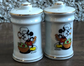 Vintage Salz- und Pfefferstreuer von Mickey Mouse