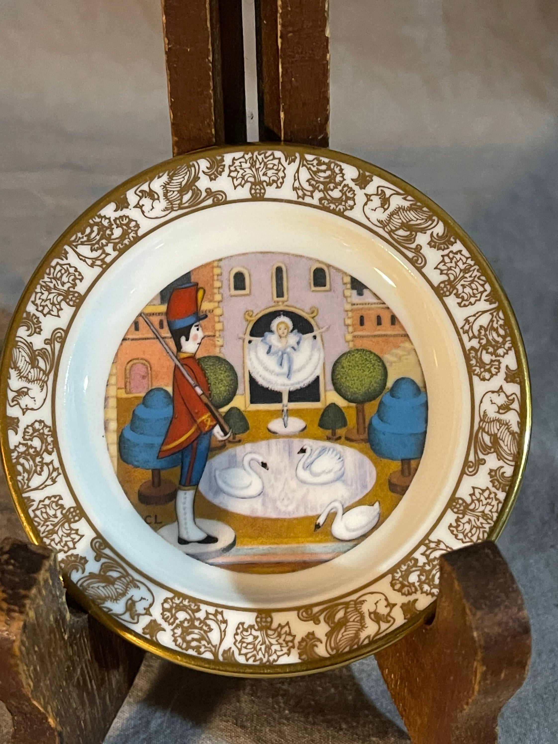  Worcester Franklin Porcelain 絵皿 Franklin Porcelain Mini Vintage the Best Loved Fairy Tales Plate
