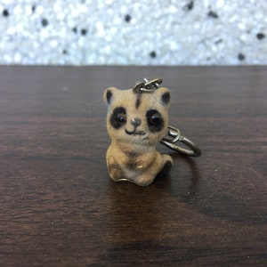 Vintage Waschbär Schlüsselanhänger