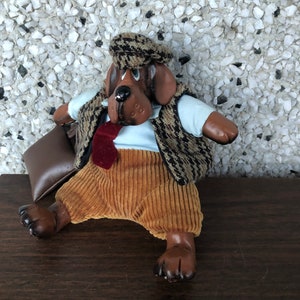 Russ Berrie gentleman dog with briefcase