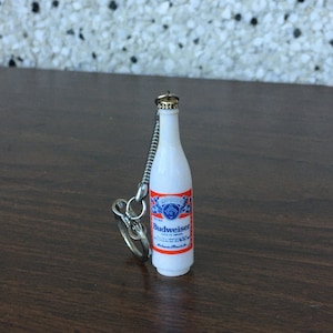 Vintage mini Budweiser Beer Key Chain (with pen)
