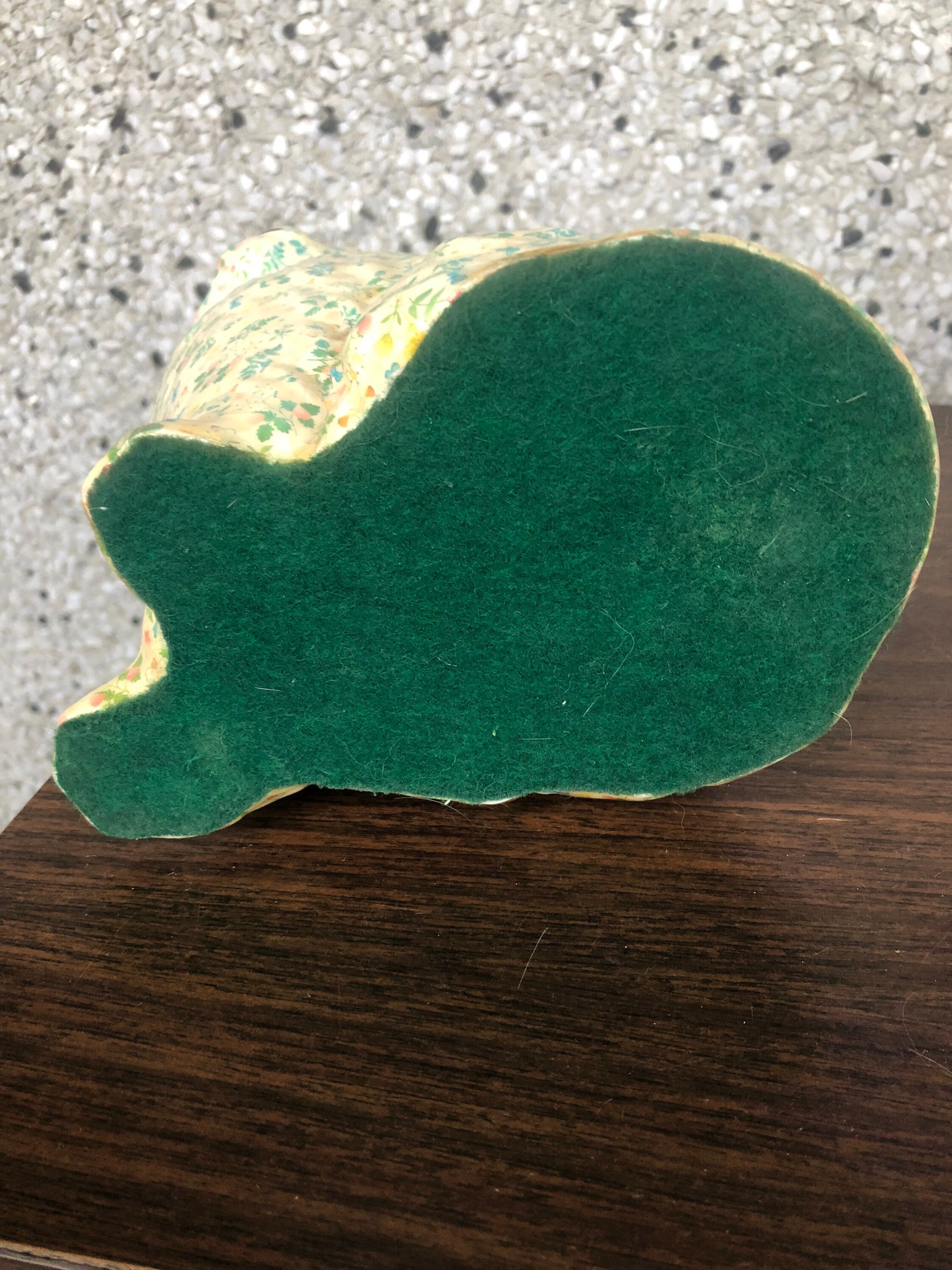 Vintage Large Decoupage Cat Figurine With Floral Design Etsy