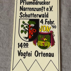 Vintage 1990 German festival pass
