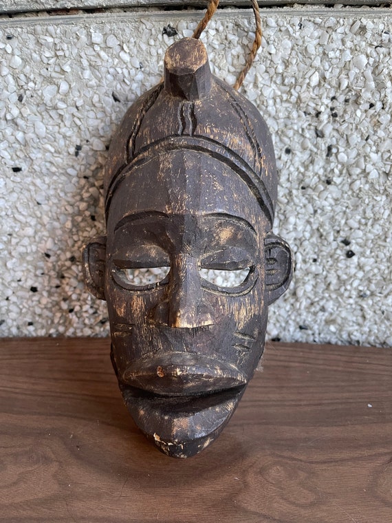 アンティークのアフリカの蝶番付き口マスク - Etsy 日本