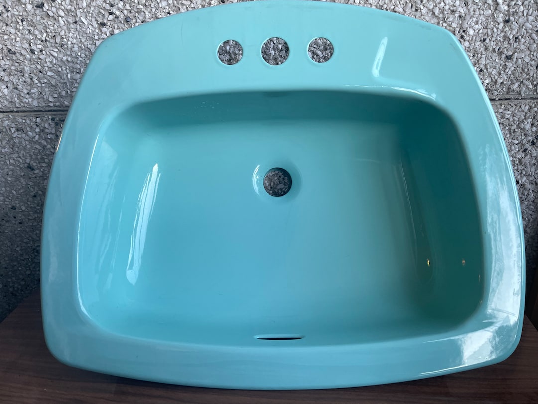Vintage Blue Enamel Sink Etsy