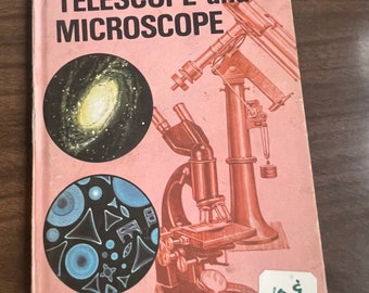 Livre vintage sur les coccinelles - télescope et microscope