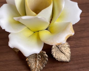 vintage Italian capodimonte flower candle holder