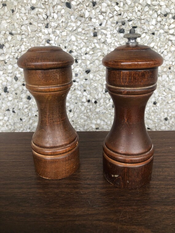 Vintage Peugeot Salt and Pepper Shaker and Mill Set Etsy