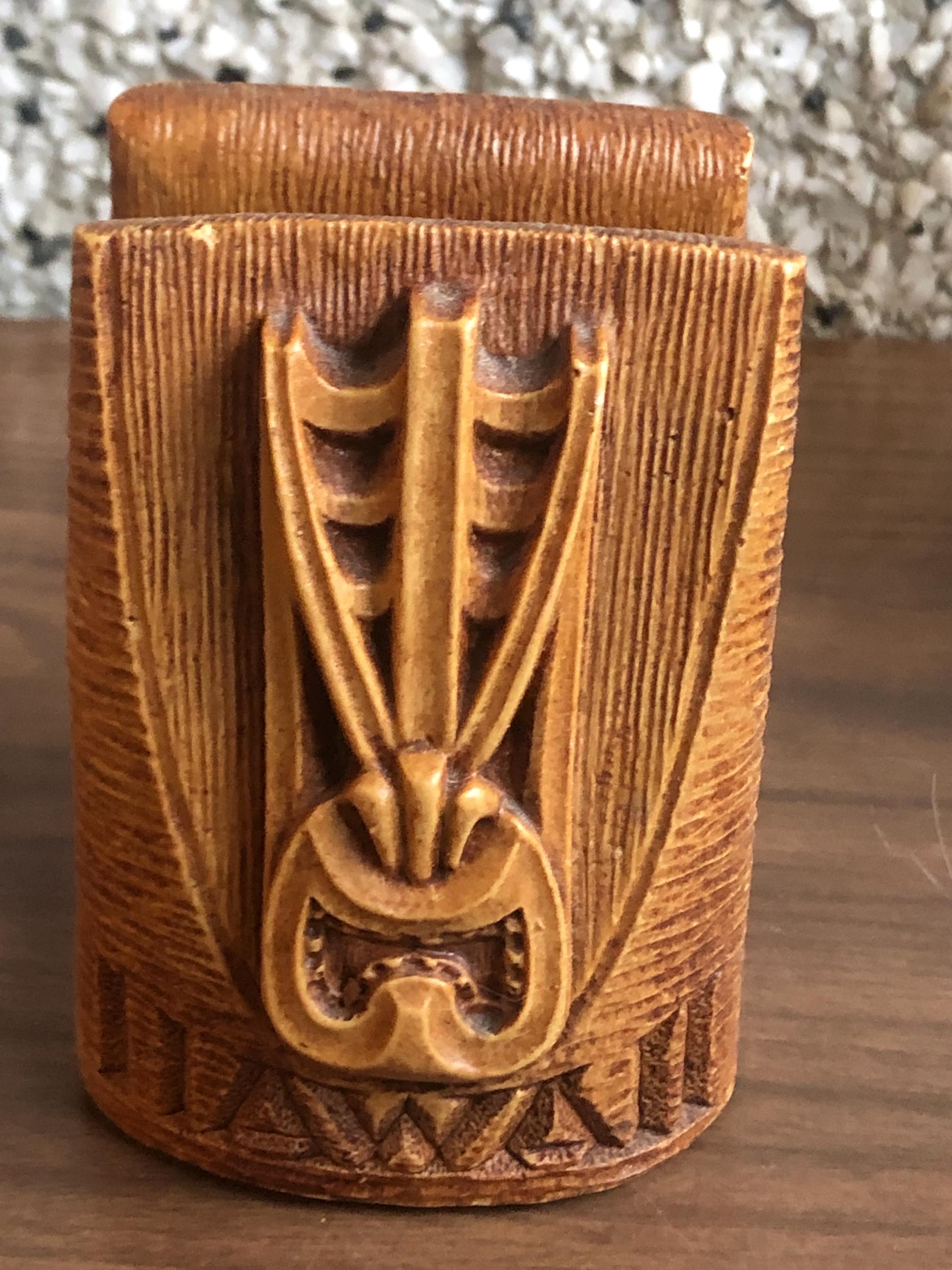 VINTAGE Coco Joe's 2 TiKi Hapa Wood BOOKENDS Made in Hawaii