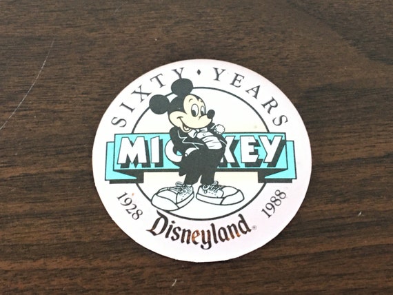 Vintage Disney 60 Years Mickey Button - Gem