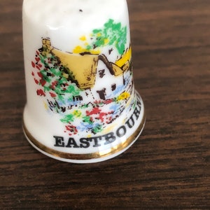 Eastbourne vintage bone China thimble
