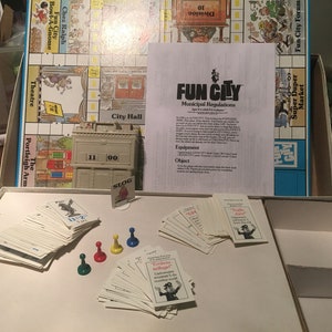 FUN CITY Board Game 1987 - Etsy