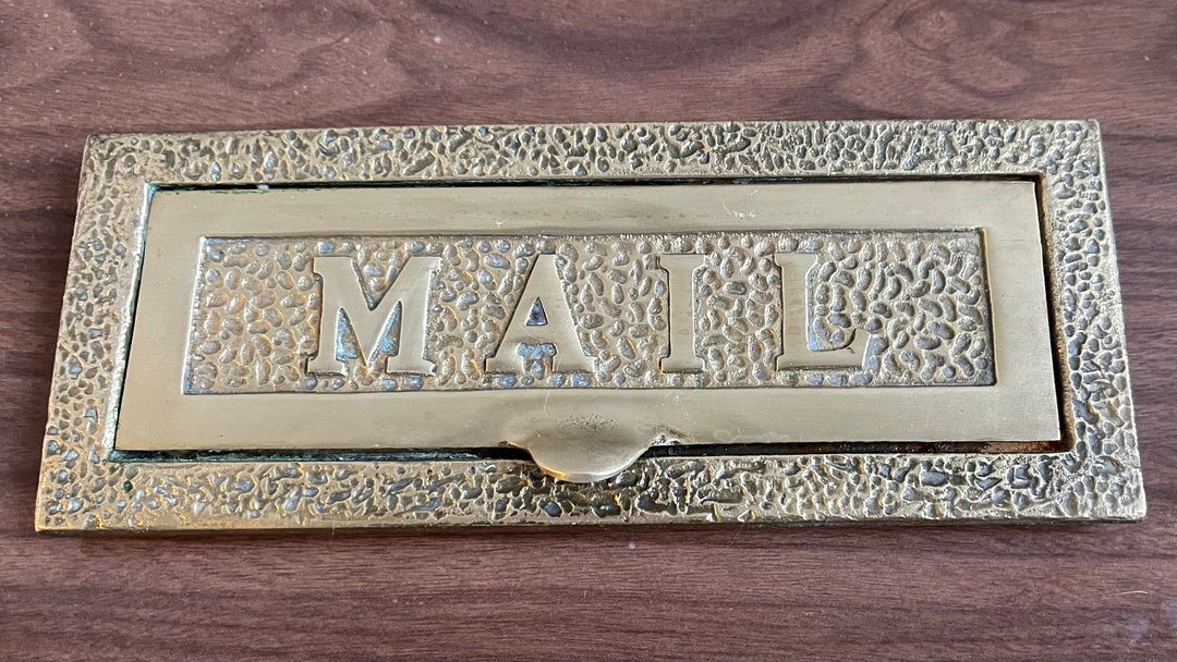 Vintage Brass Mail Slot Etsy