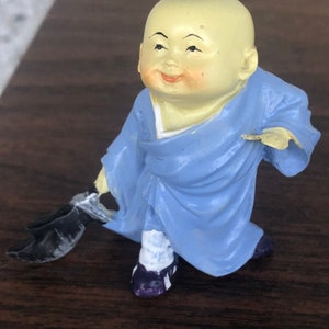 Vintage resin monk