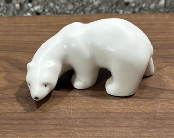 Signed/ Rare/ Collector's Ceramic Arabia Figure, Polar Bear Mom