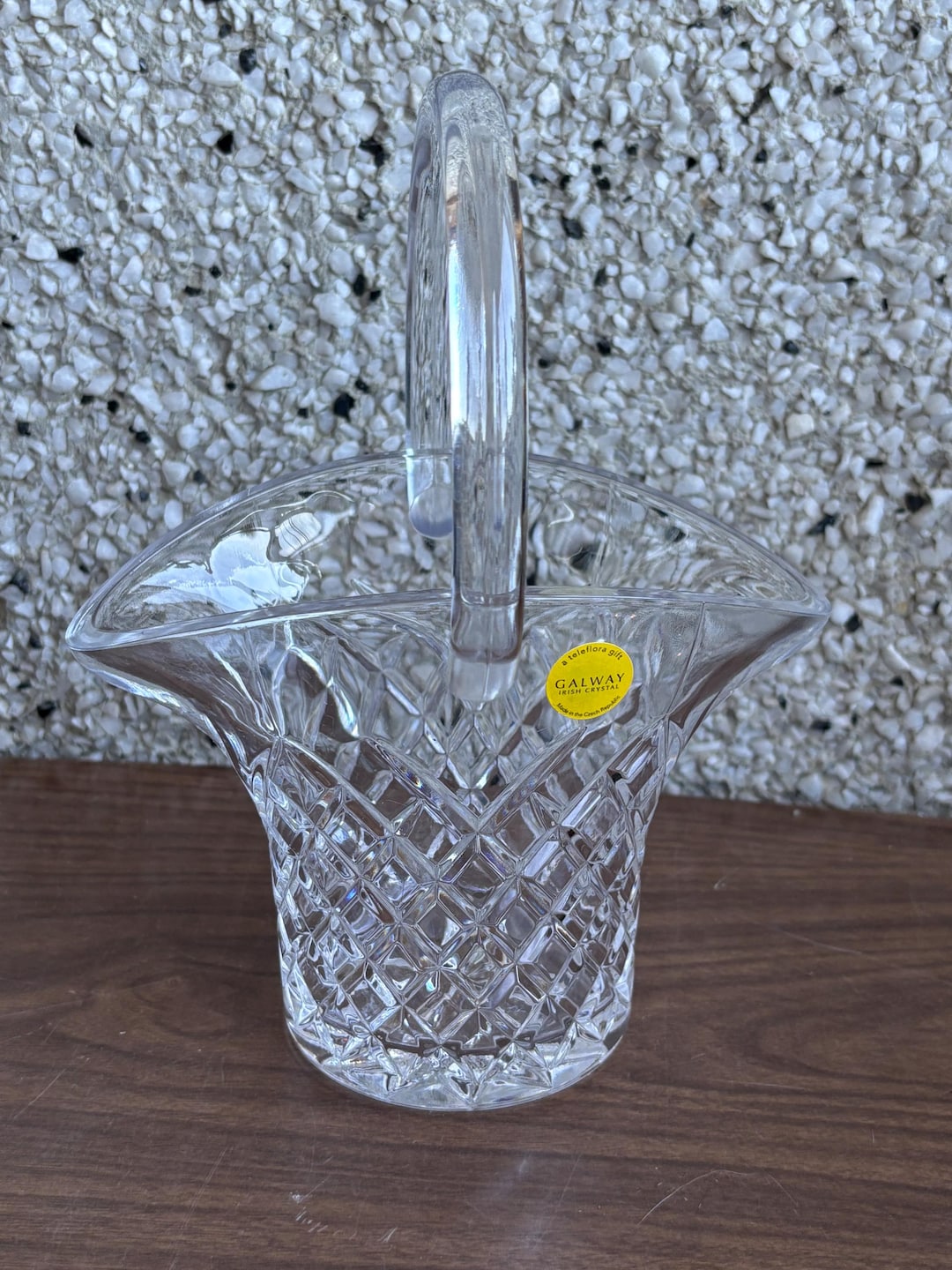 Vintage Irish Galway Crystal Basket Vase - Etsy Norway