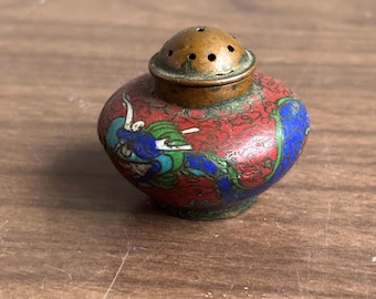 Vintage Cloisonné Salzstreuer