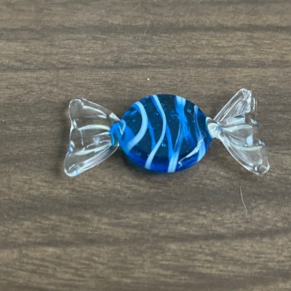 Bonbon blau aus Murano Glas