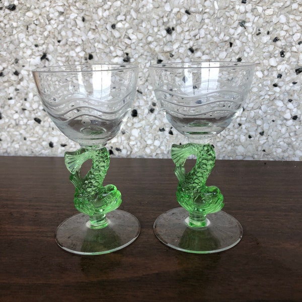 Etched Fish Glasses Etsy