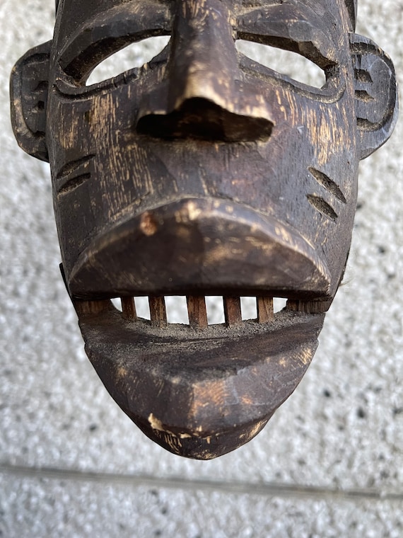 アンティークのアフリカの蝶番付き口マスク - Etsy 日本