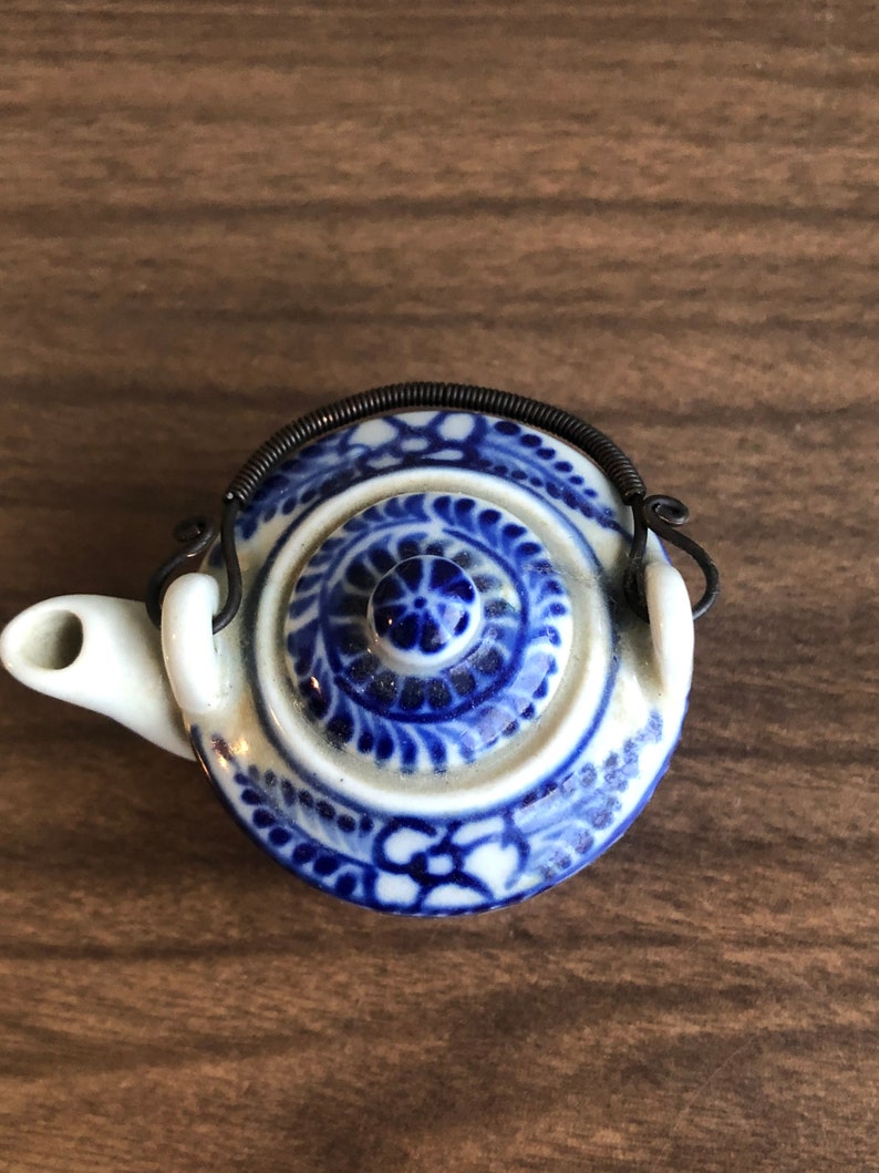 Mini Delft Teapot Etsy
