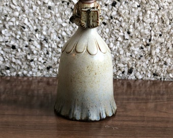 Vintage stoneware girl bell made in Japan