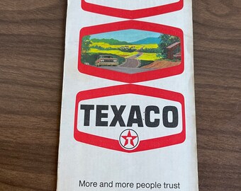 Vintage Illinois Texaco gas station road map