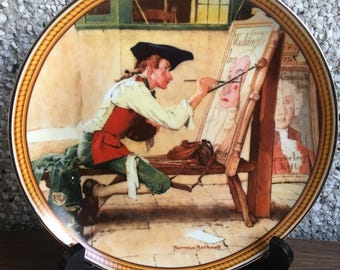 Sign of the Times - Norman Rockwell - collector plate
