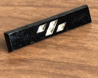 Vintage black with shiny stones pin