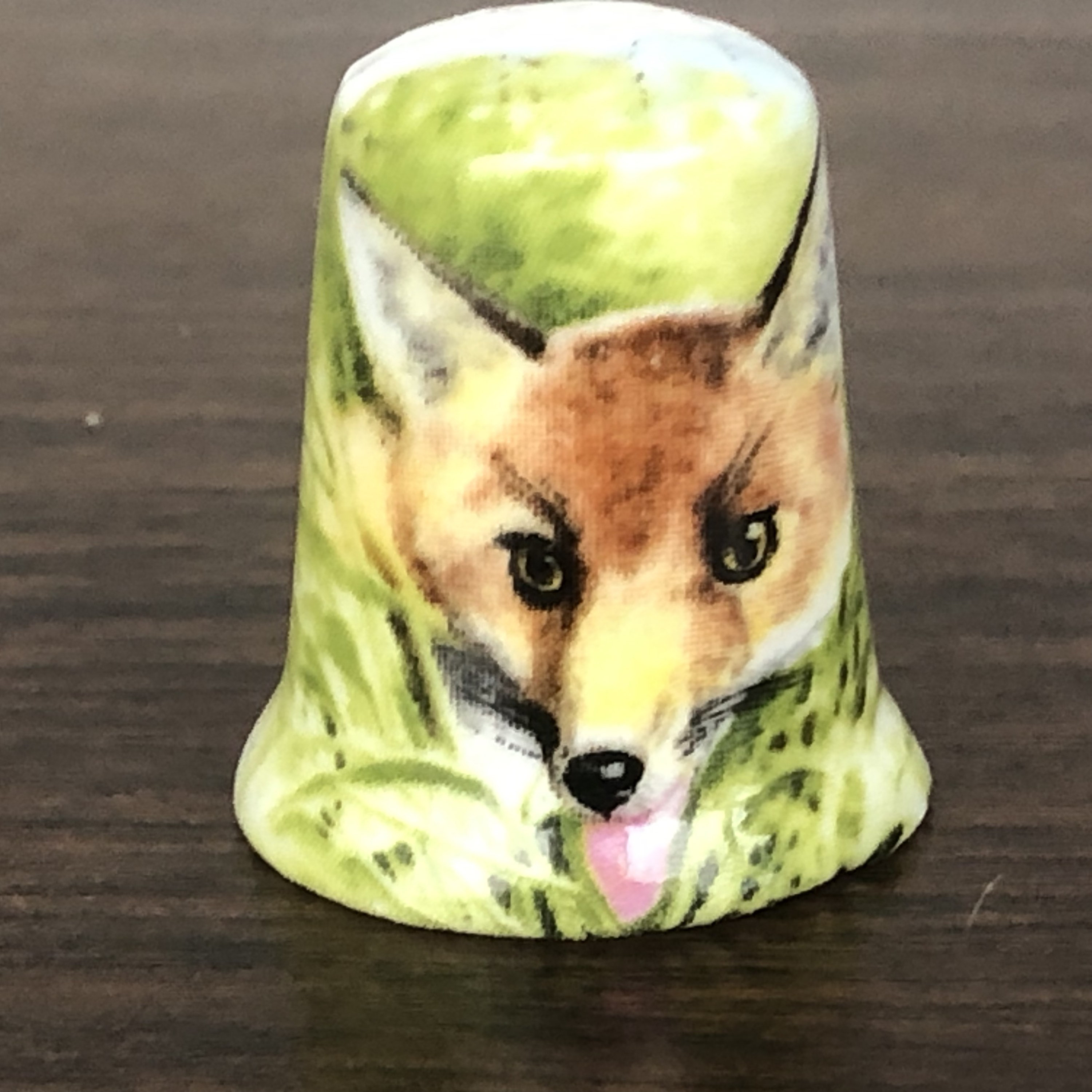Vintage Fox Thimble Fine Bone China Made in England Etsy