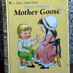 vintage 1961 little golden book mother goose book