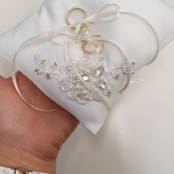 Ringkissen Hochzeit  Handarbeit  , ring pillow weding  , handmade